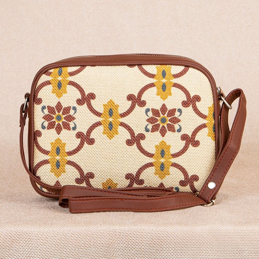 Chandra Mahal Raj Gadi Motif Sling Bag - Image 2
