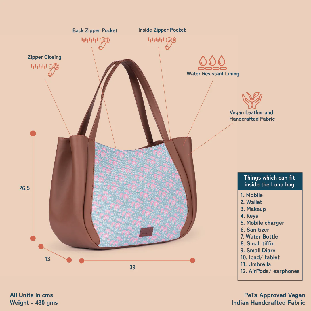Chettinad Florals Luna Handbag - Image 4