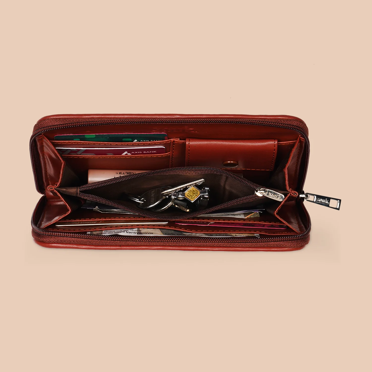Chhavi Niwas Jhoomar Motif Classic Zipper Wallet - Image 6