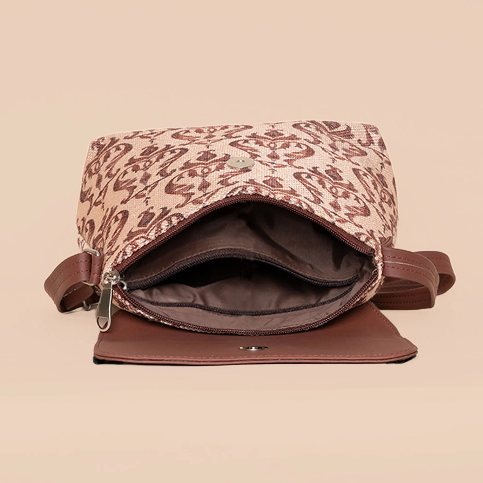 Chhavi Niwas Jhoomar Motif Flap Sling Bag - Image 5