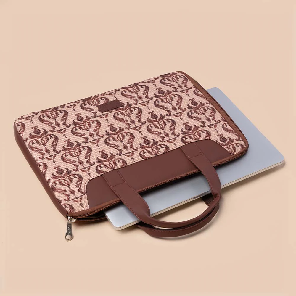 Chhavi Niwas Jhoomar Motif L-Zippered Laptop Sleeve - Image 2