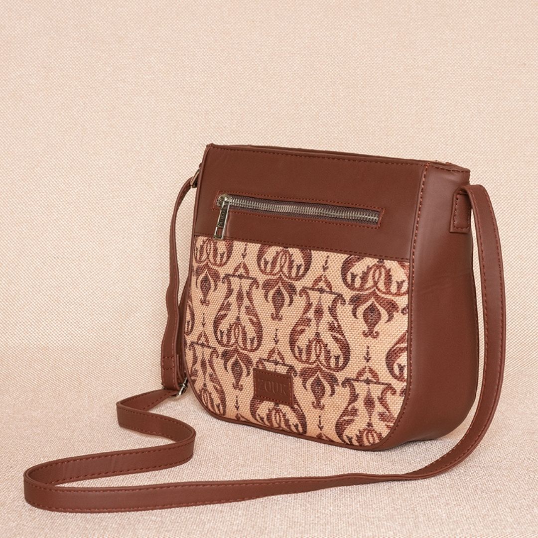 Chhavi Niwas Jhoomar Motif U-Shaped Sling Bag - Image 3