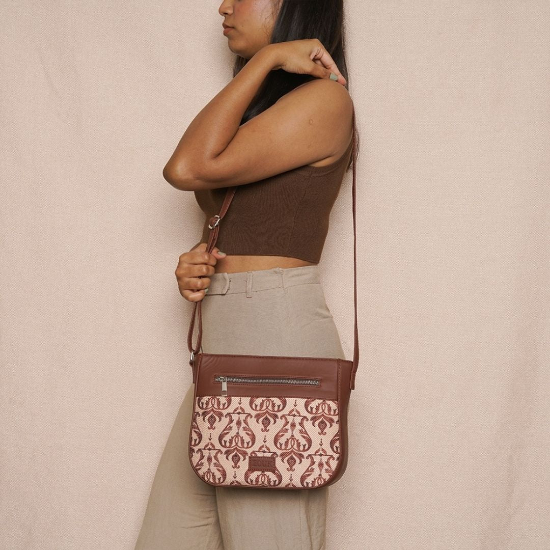 Chhavi Niwas Jhoomar Motif U-Shaped Sling Bag - Image 7