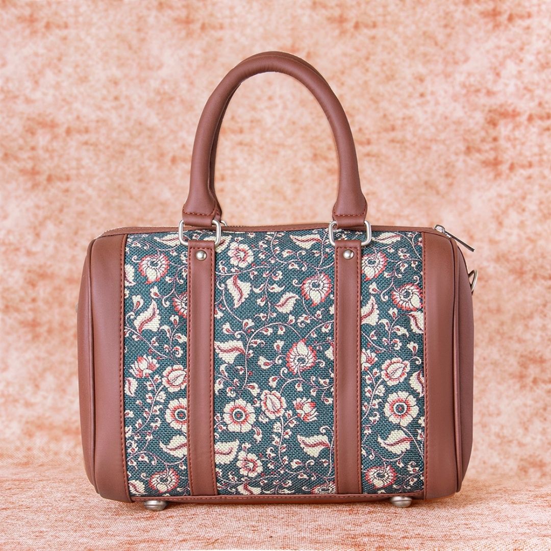 Chittoor Blue Kalamkari Handbag - Image 3