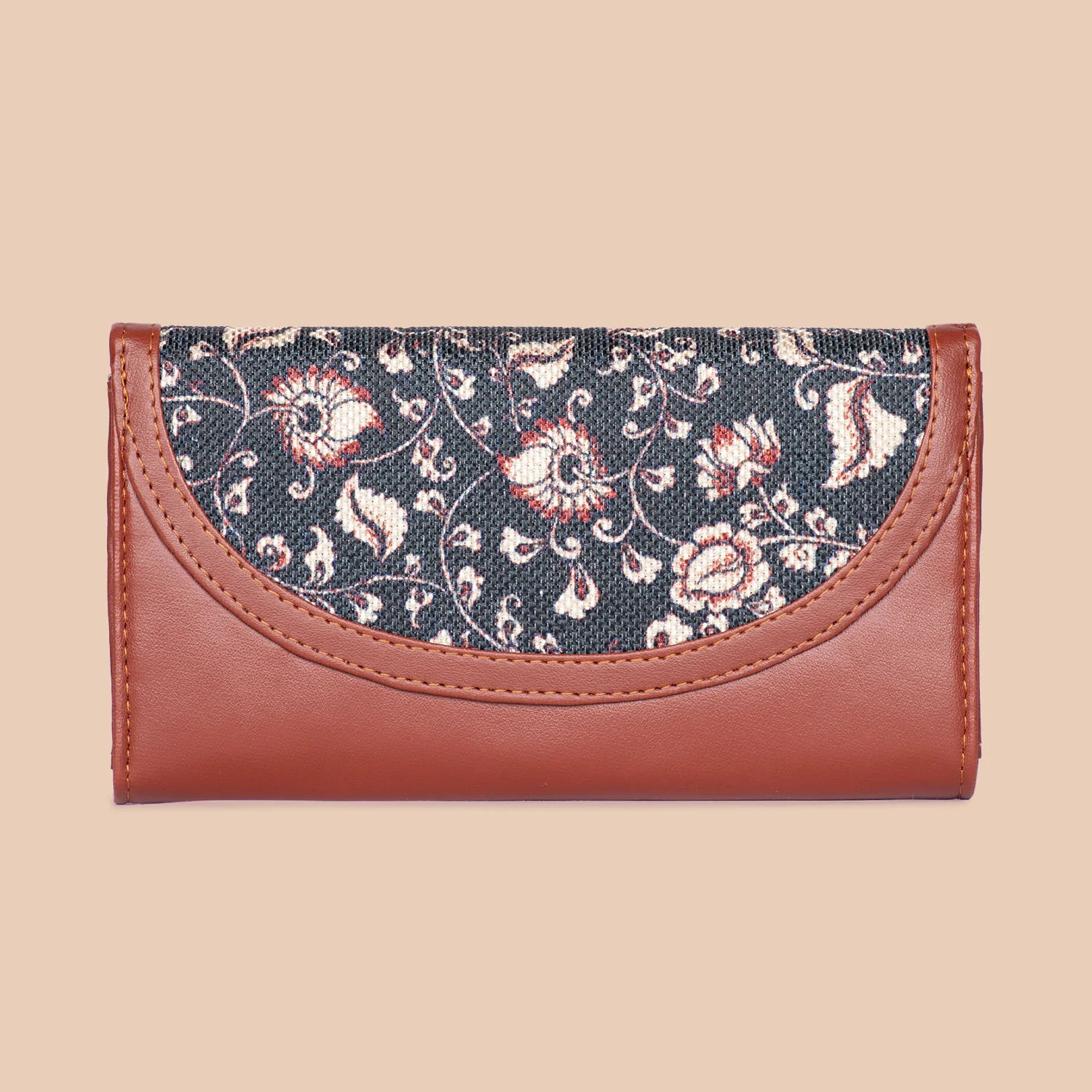 Chittoor Blue Kalamkari Kyra Flap Wallet - Image 4