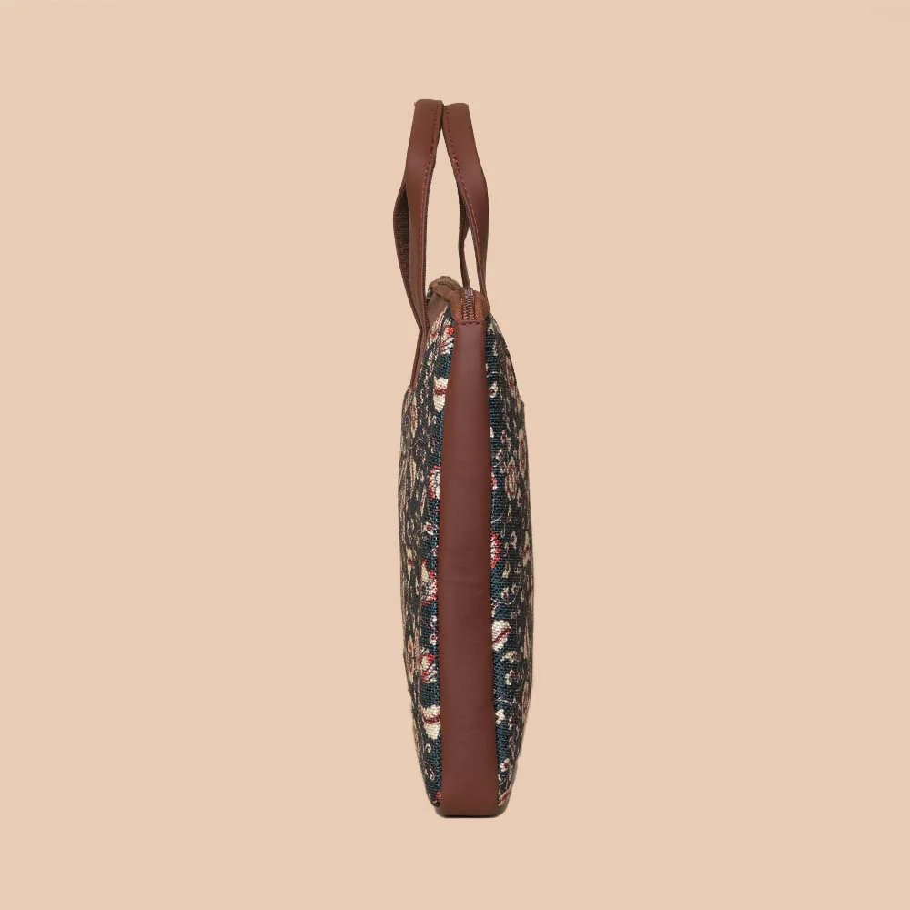 Chittoor Blue Kalamkari L-Zippered Laptop Sleeve - Image 9