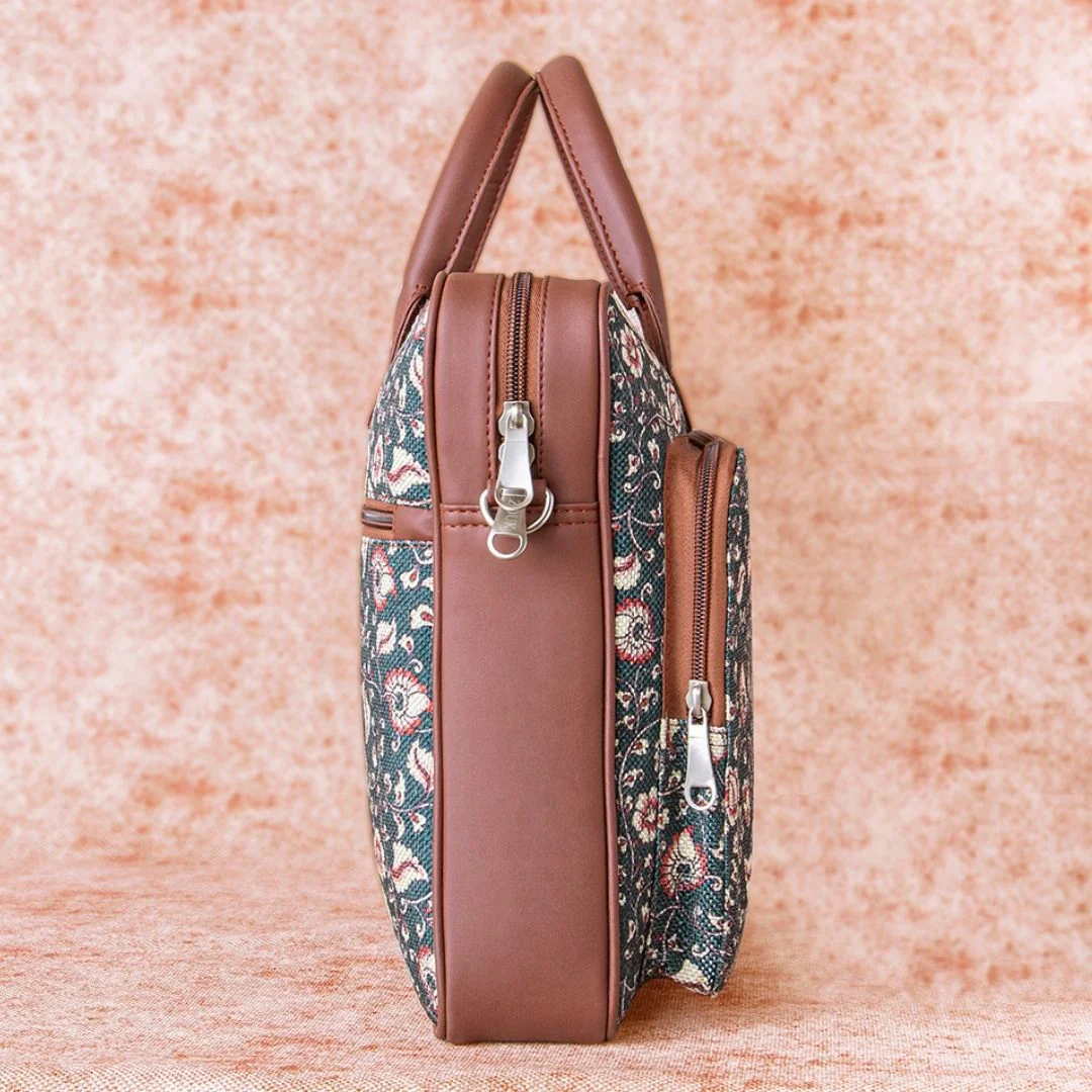 Chittoor Blue Kalamkari Laptop Bag - Image 7
