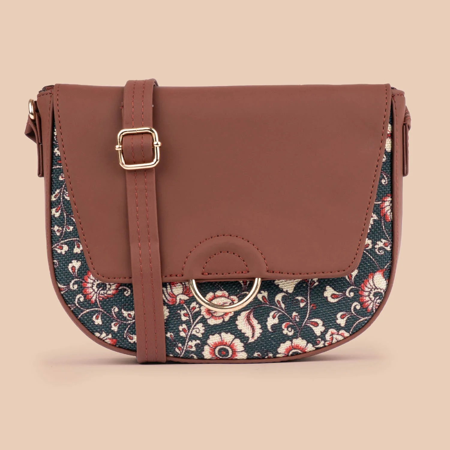 Chittoor Blue Kalamkari Magnetic Sling Bag - Image 2