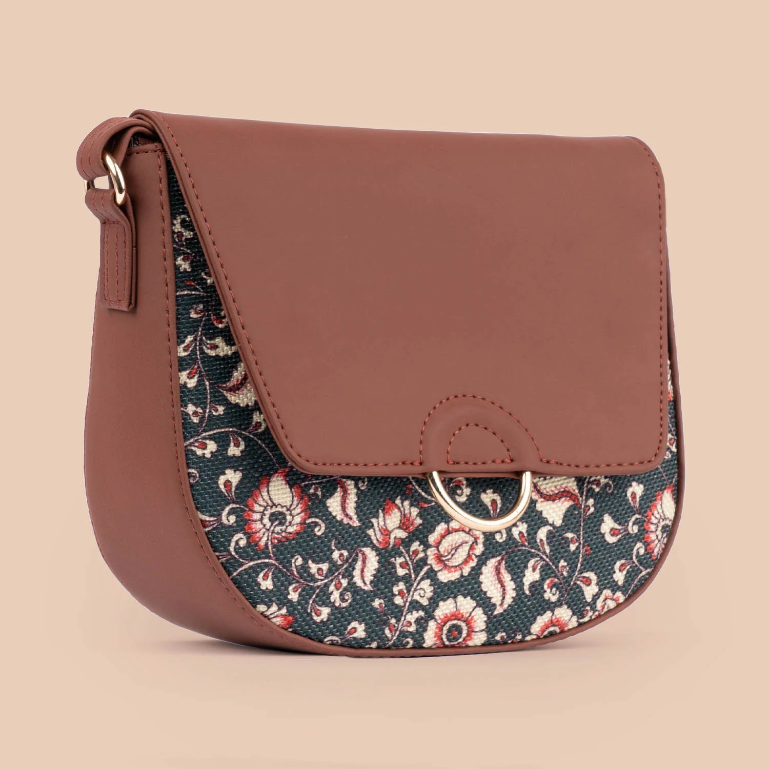 Chittoor Blue Kalamkari Magnetic Sling Bag - Image 3