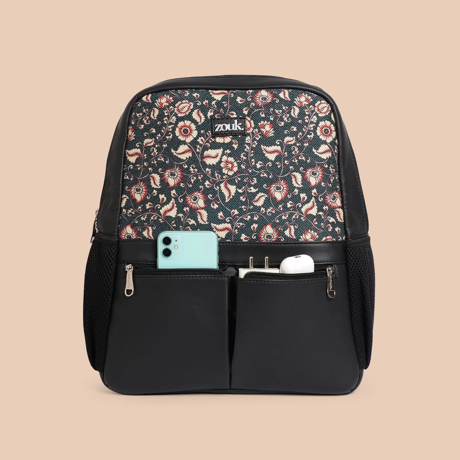 Chittoor Blue Kalamkari Office Backpack - Image 4