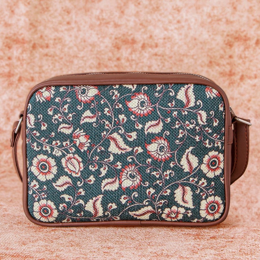 Chittoor Blue Kalamkari Sling Bag - Image 2