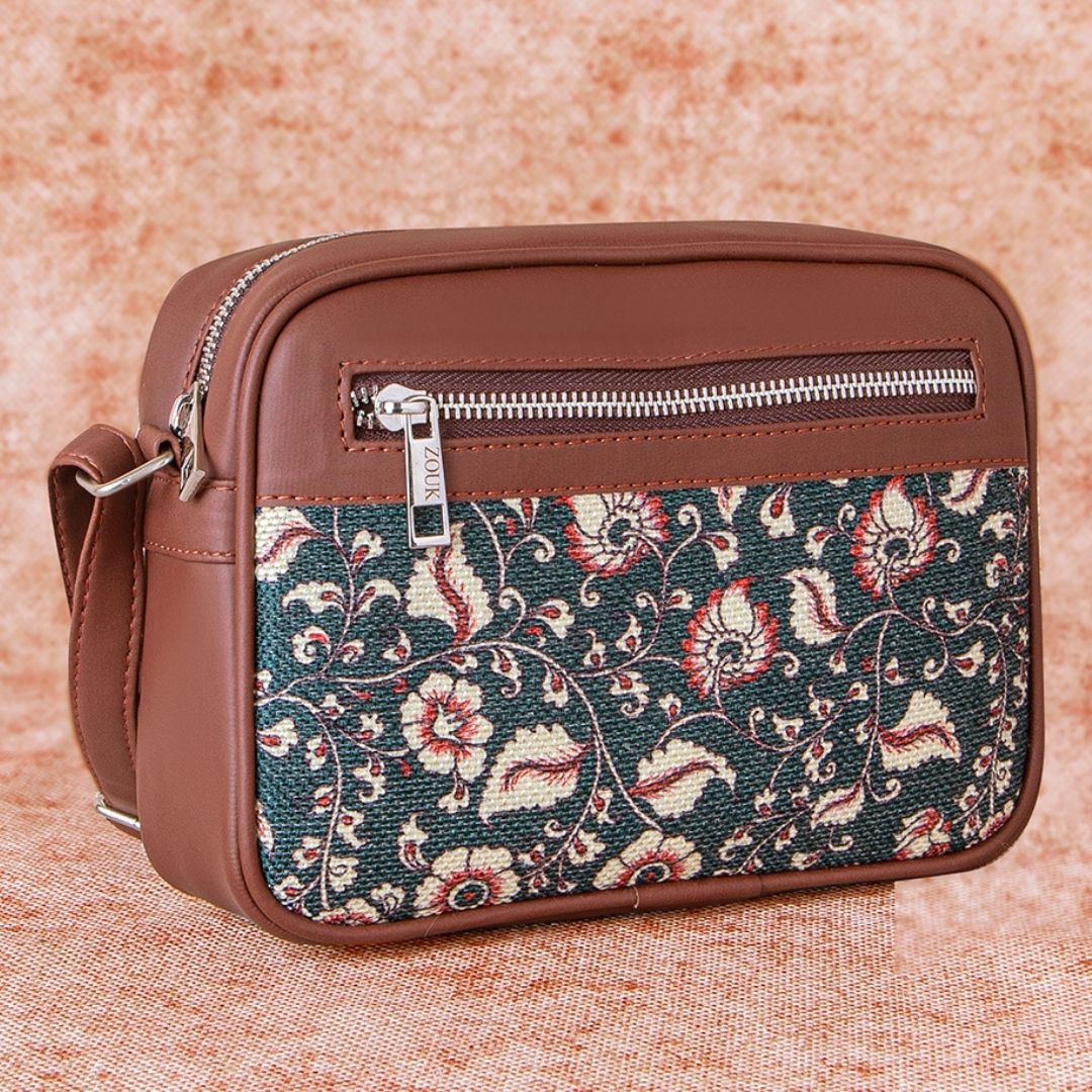 Chittoor Blue Kalamkari Sling Bag - Image 4
