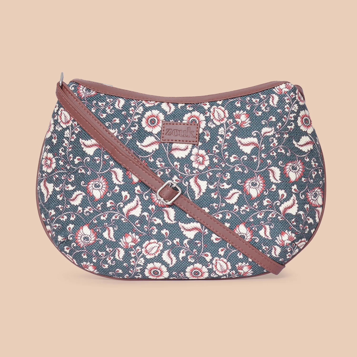 Chittoor Blue Kalamkari Structured Shoulder Bag - Image 2