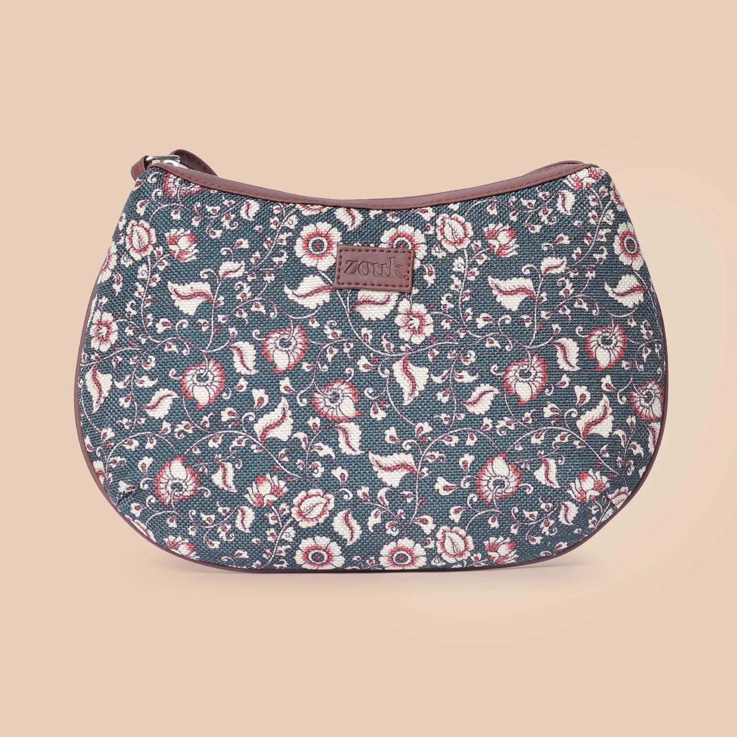 Chittoor Blue Kalamkari Structured Shoulder Bag - Image 3