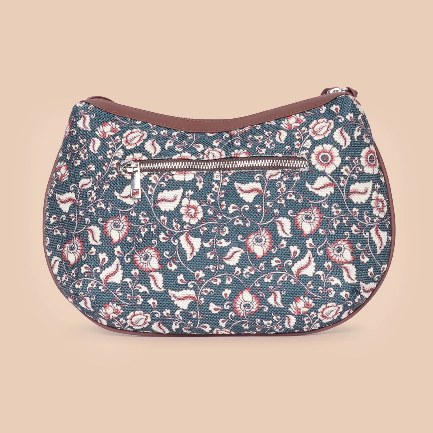 Chittoor Blue Kalamkari Structured Shoulder Bag - Image 4