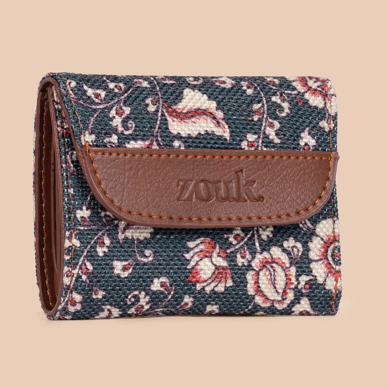Chittoor Blue Kalamkari Trifold Wallet - Image 3