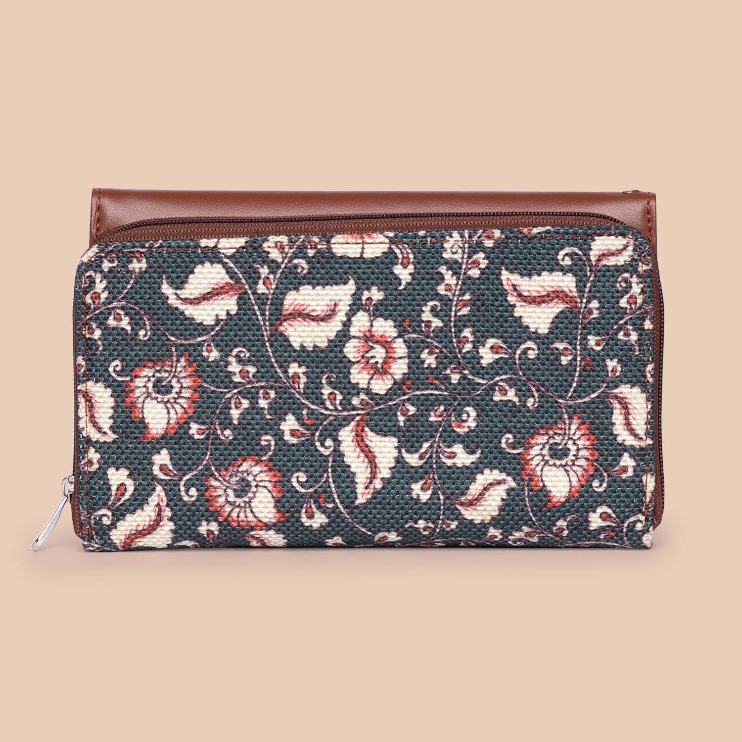 Chittoor Blue Kalamkari Wristlet Wallet - Image 6
