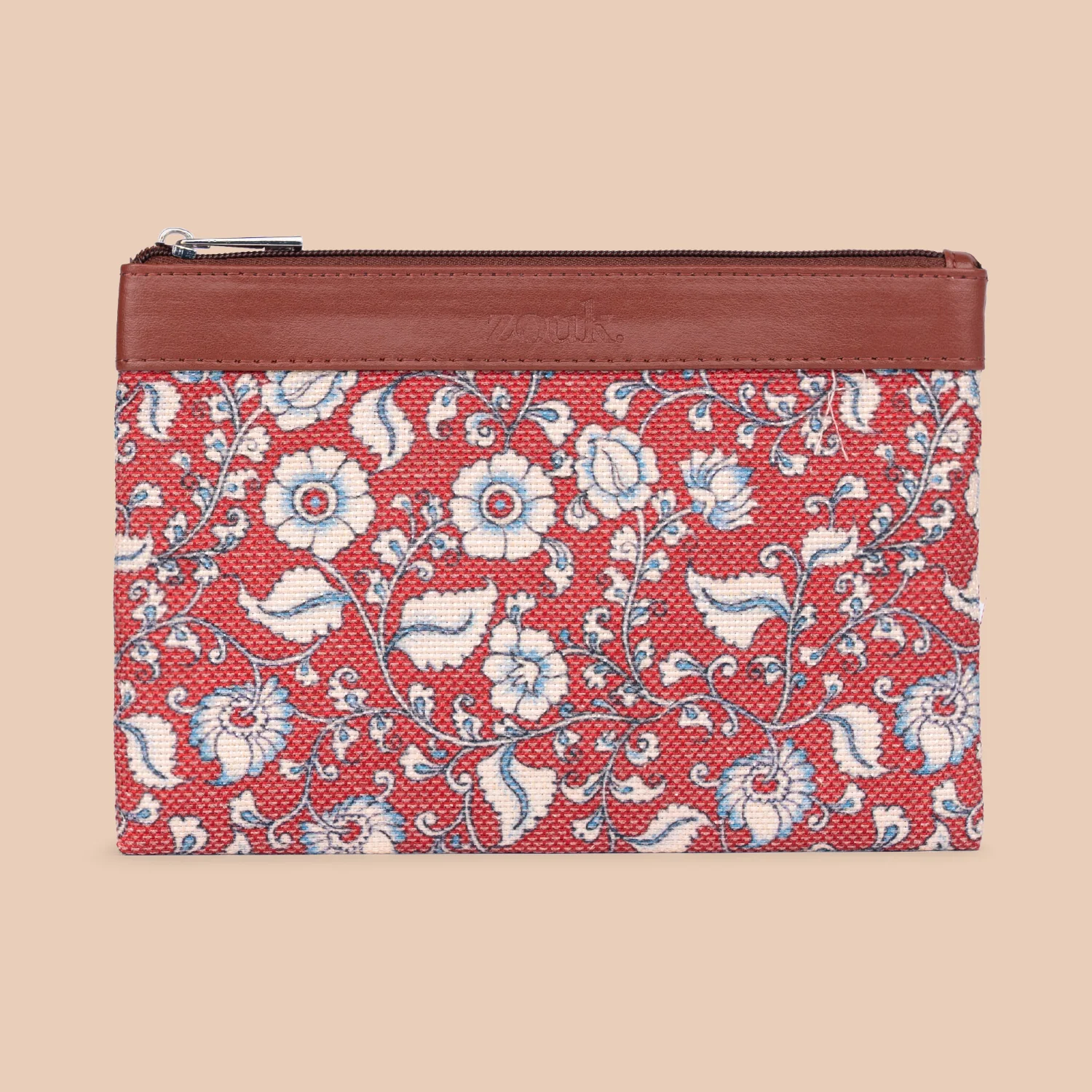 Chittoor Red Kalamkari Cosmetic Pouch - Image 2