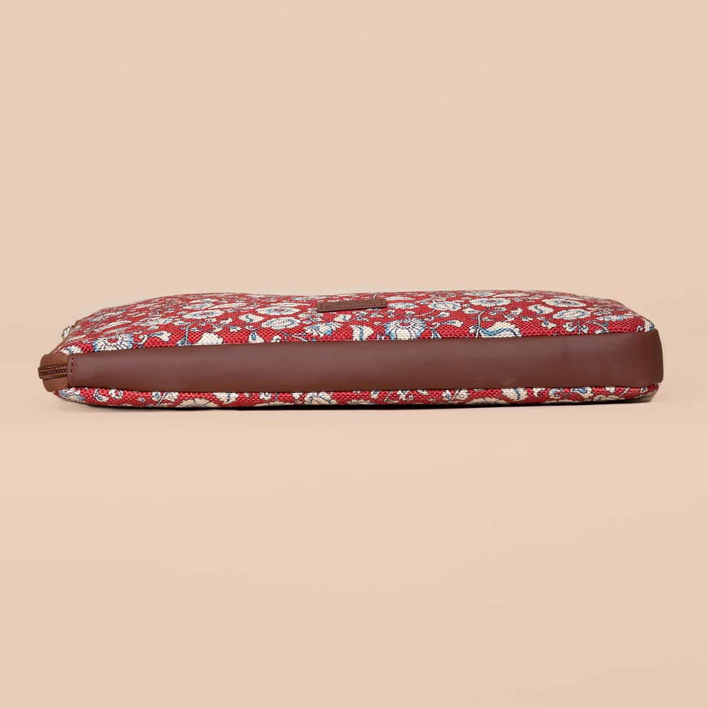 Chittoor Red Kalamkari L-Zippered Laptop Sleeve - Image 7