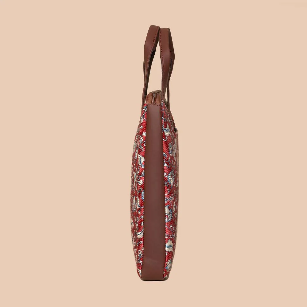 Chittoor Red Kalamkari L-Zippered Laptop Sleeve - Image 8