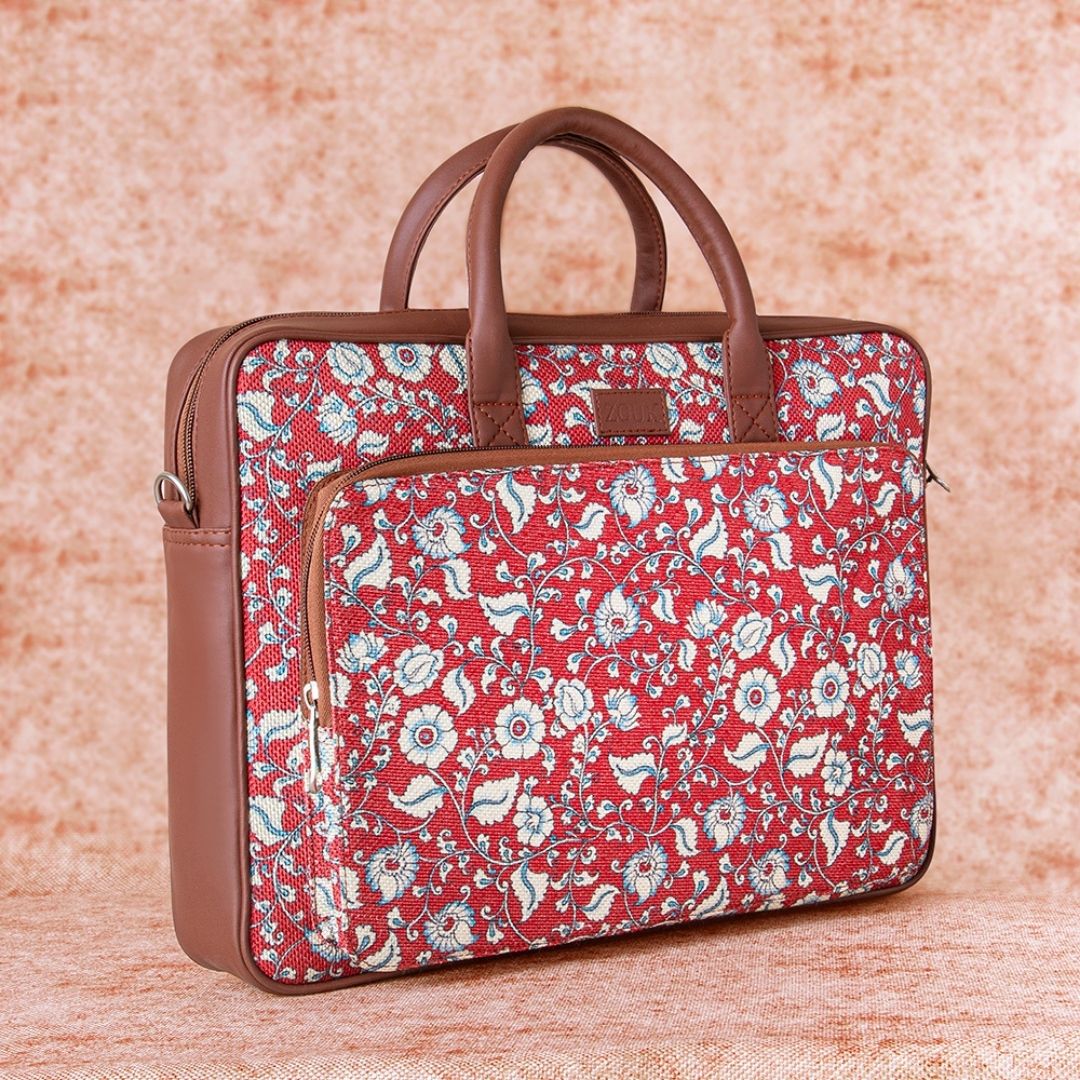 Chittoor Red Kalamkari Laptop Bag - Image 4