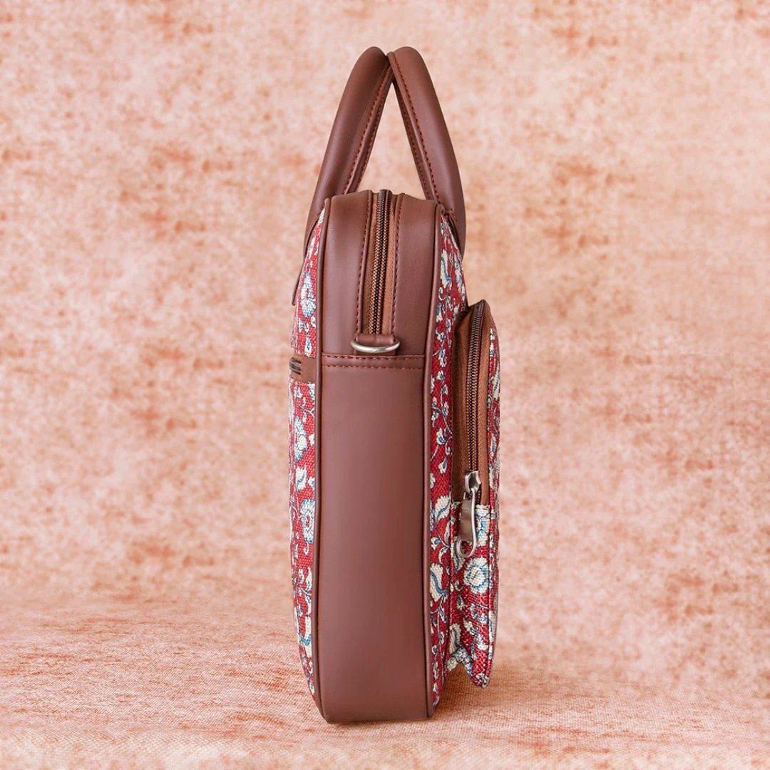 Chittoor Red Kalamkari Laptop Bag - Image 5