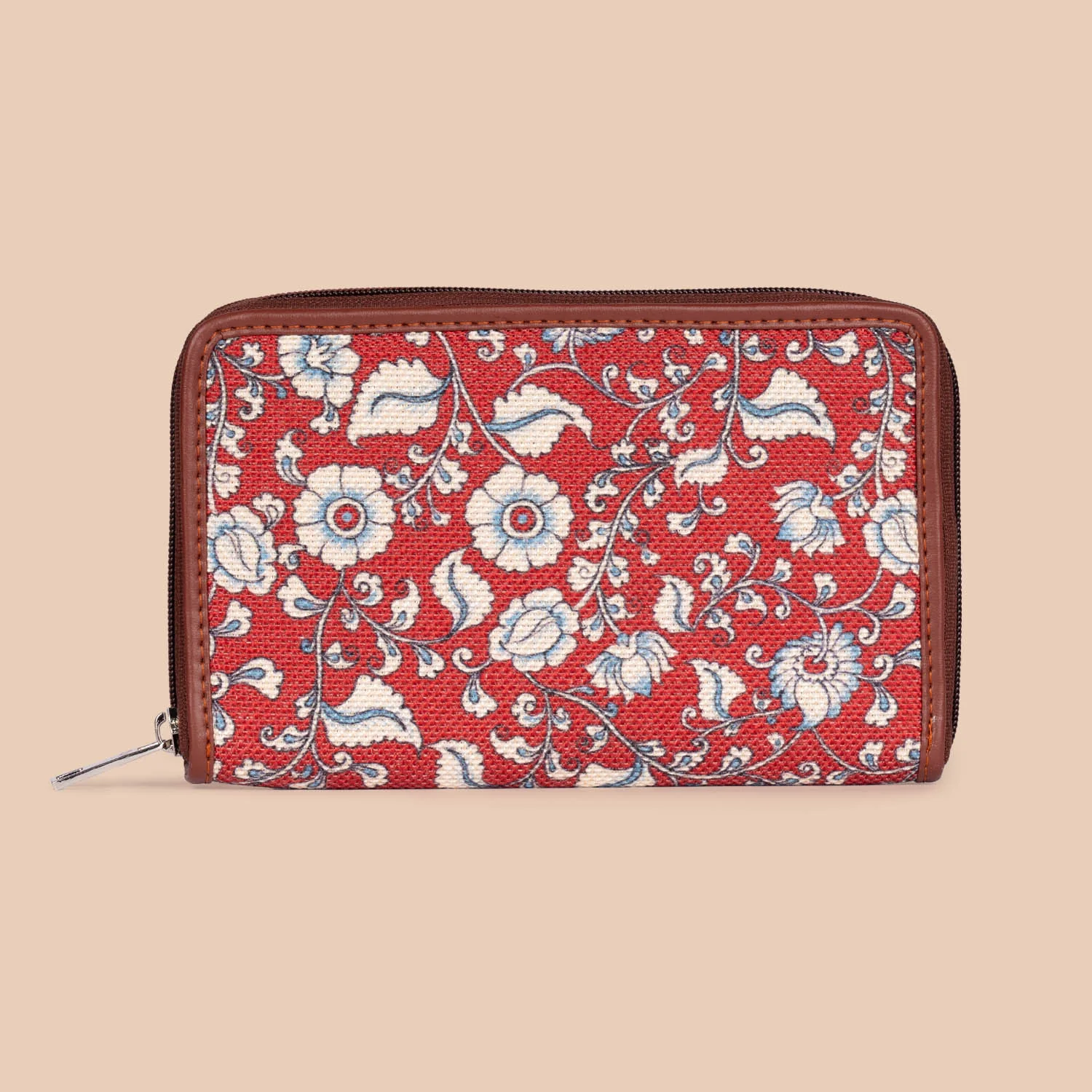 Chittoor Red Kalamkari - Office Bag & Classic Zipper Wallet Combo - Image 8