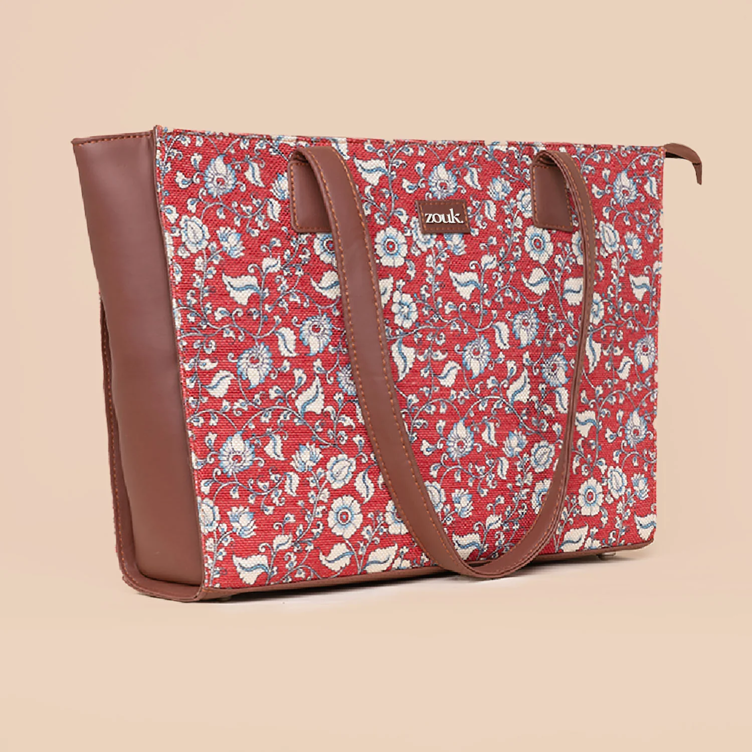 Chittoor Red Kalamkari Office Tote Bag - Image 2