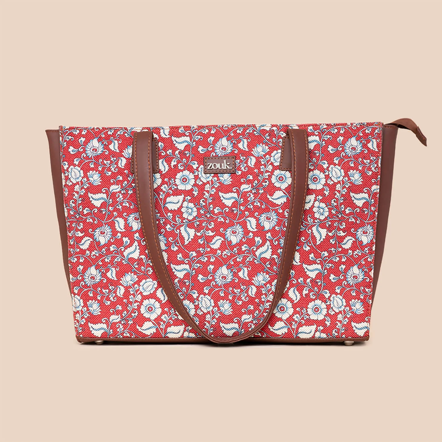 Chittoor Red Kalamkari Office Tote Bag - Image 3
