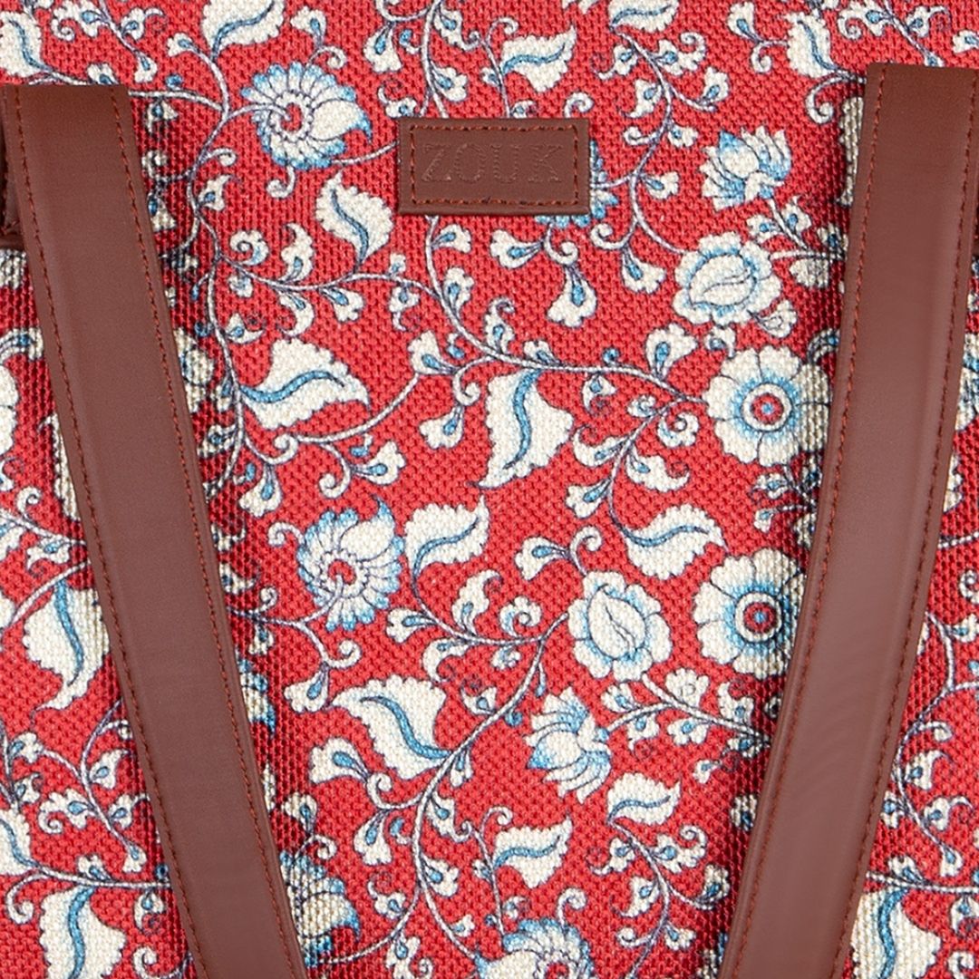 Chittoor Red Kalamkari Shoulder Tote Bag - Image 6