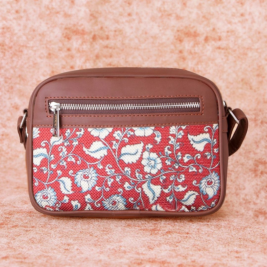 Chittoor Red Kalamkari Sling Bag - Image 3