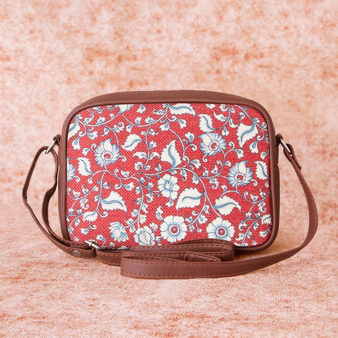 Chittoor Red Kalamkari Sling Bag - Image 4