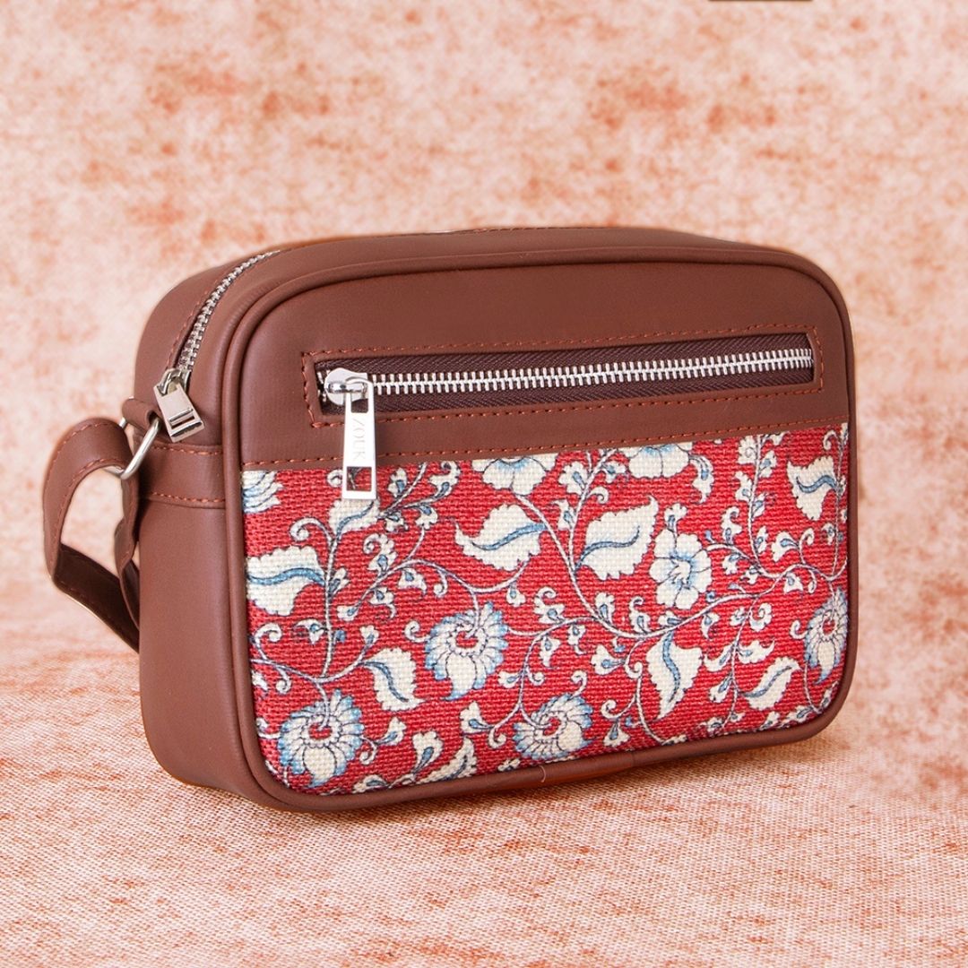 Chittoor Red Kalamkari Sling Bag - Image 5