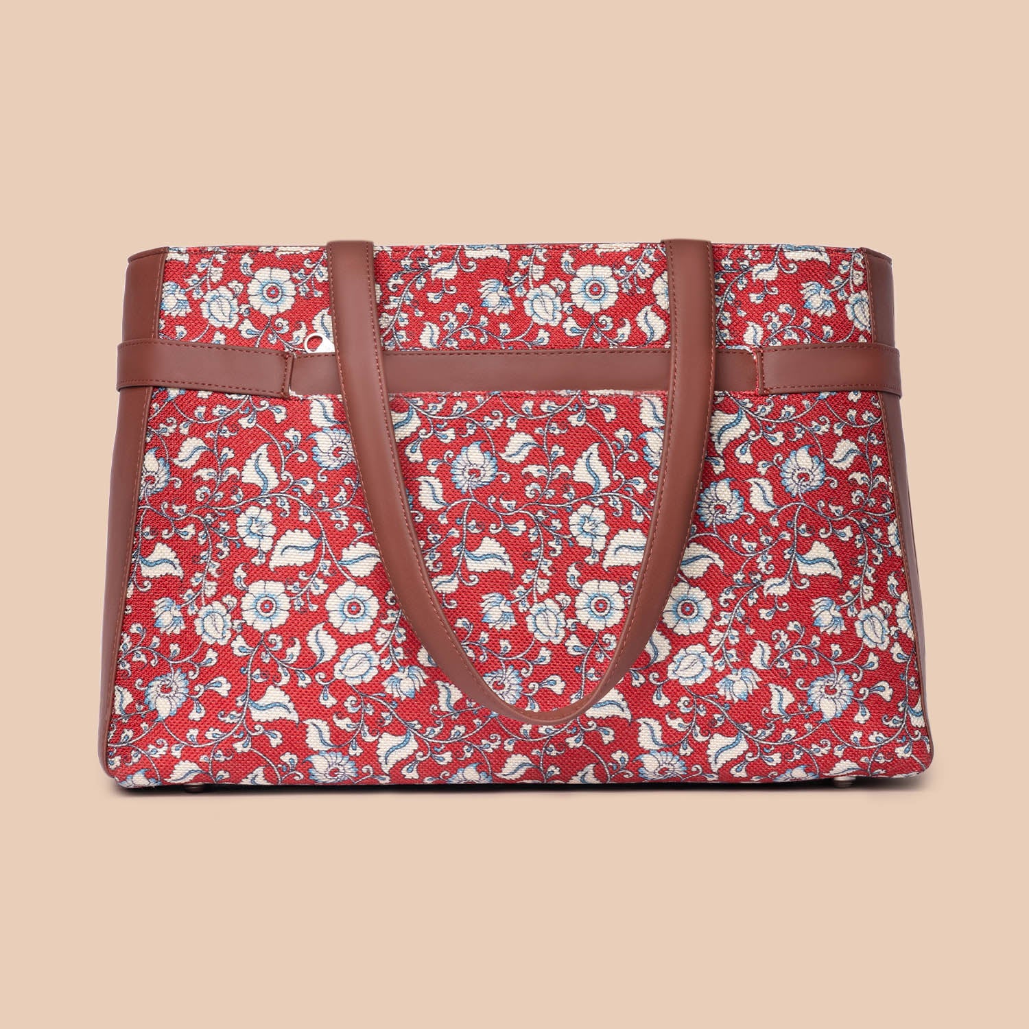 Chittoor Red Kalamkari Statement Office Bag - Image 3