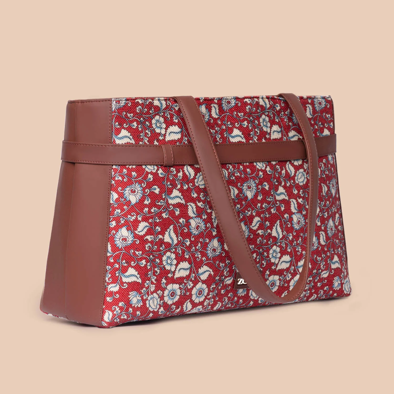 Chittoor Red Kalamkari Statement Office Bag - Image 4