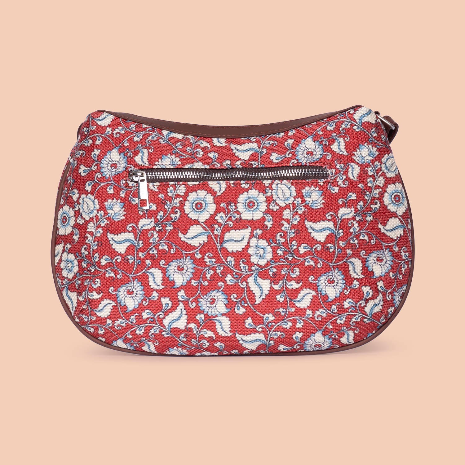 Chittoor Red Kalamkari Structured Shoulder Bag - Image 2