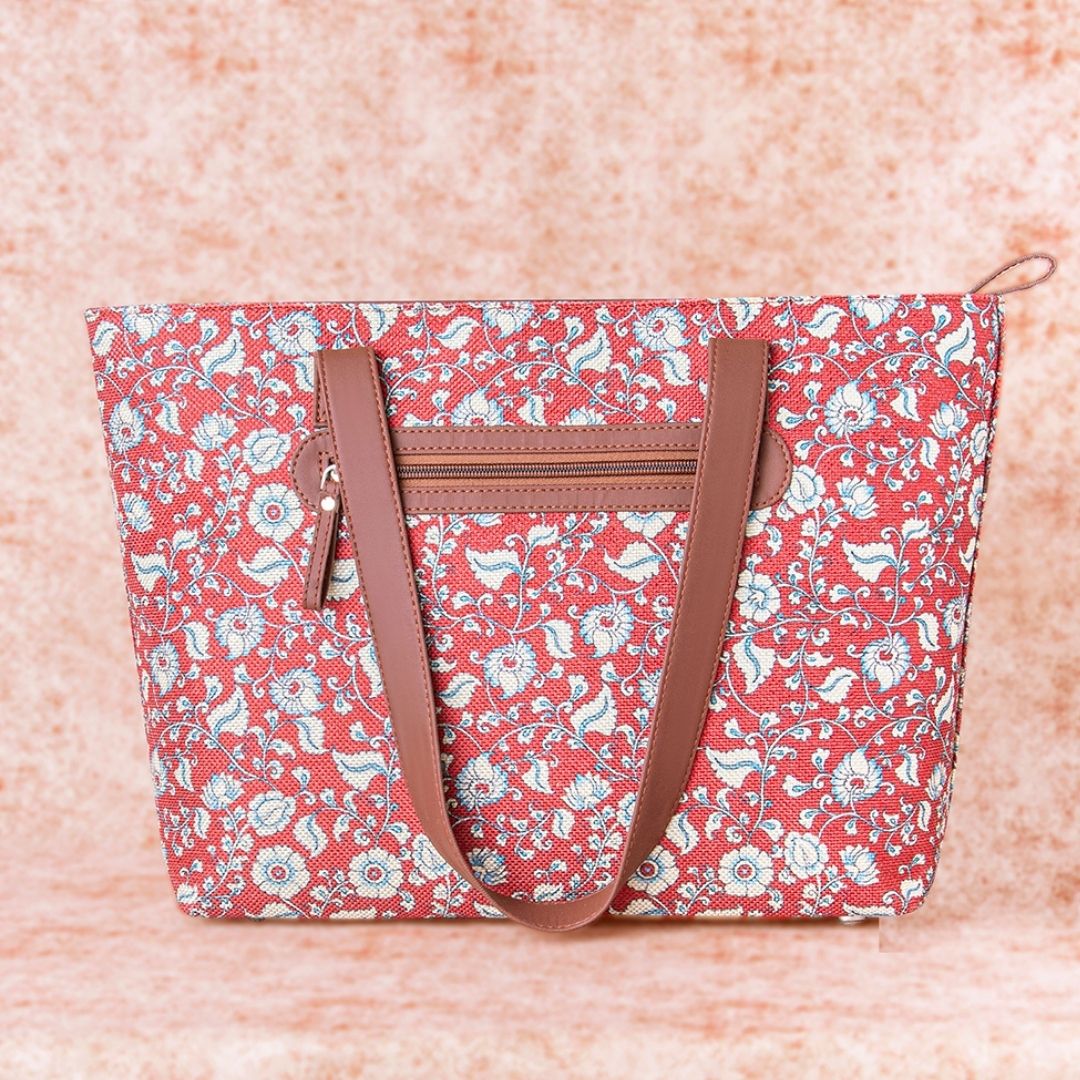 Chittoor Red Kalamkari Tote Bag - Image 2