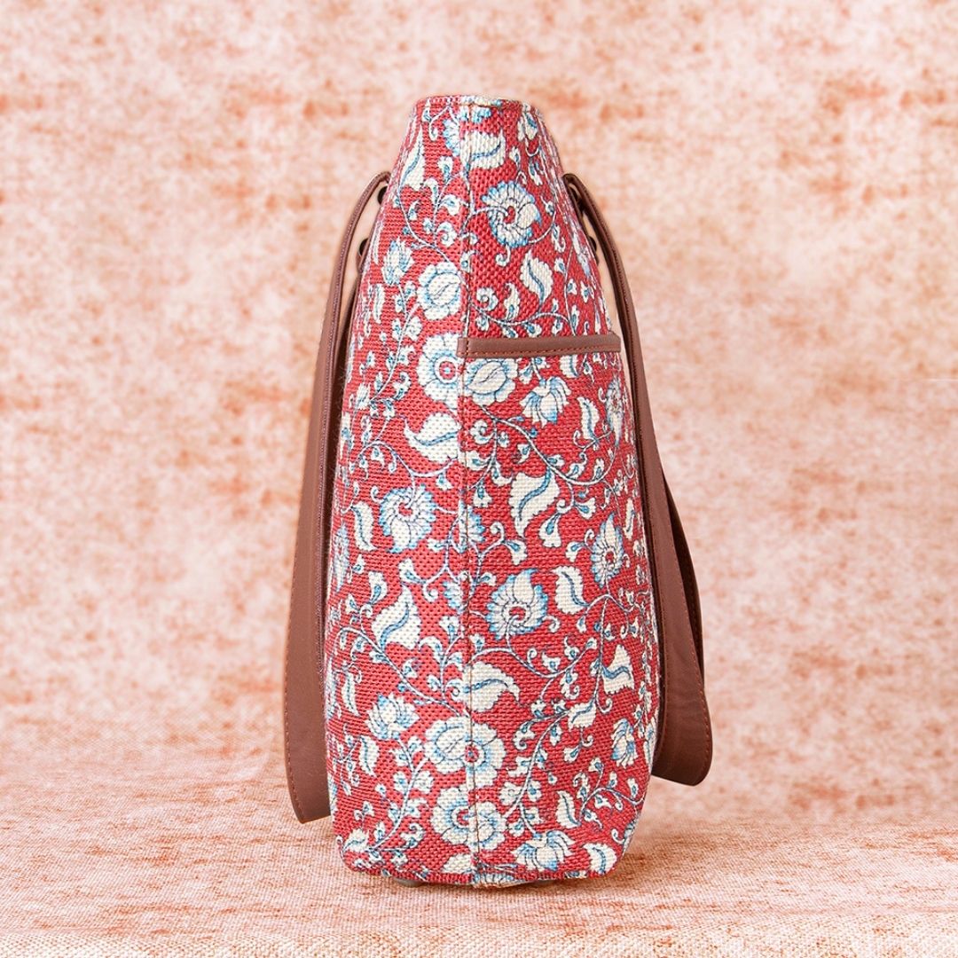 Chittoor Red Kalamkari Tote Bag - Image 6