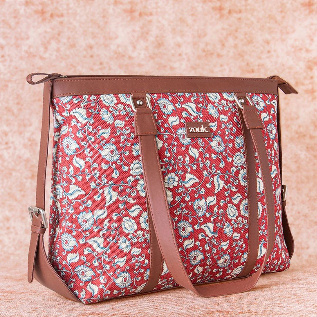 Chittoor Red Kalamkari Women's Office Bag - Image 4