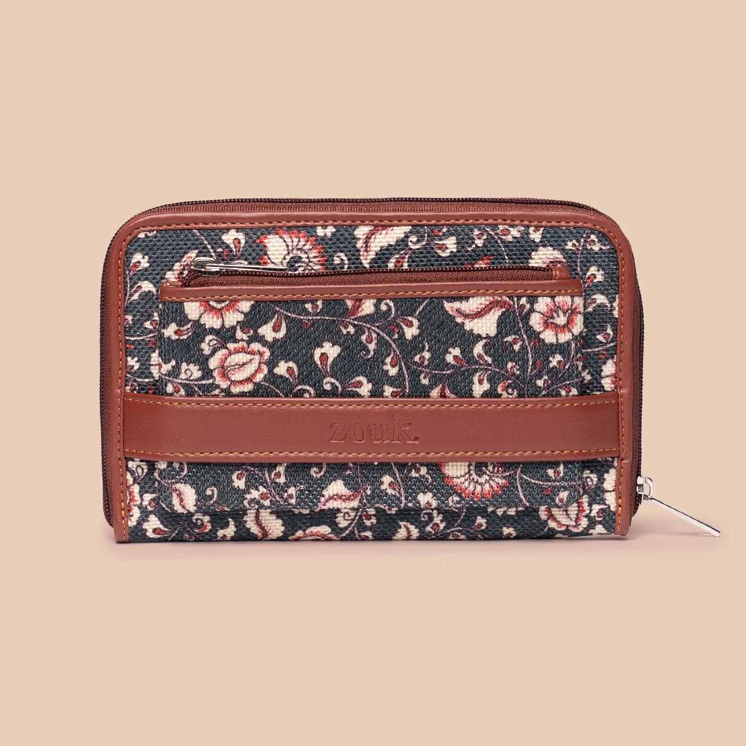 Chittoor Blue Kalamkari Classic Zipper Wallet - Image 2