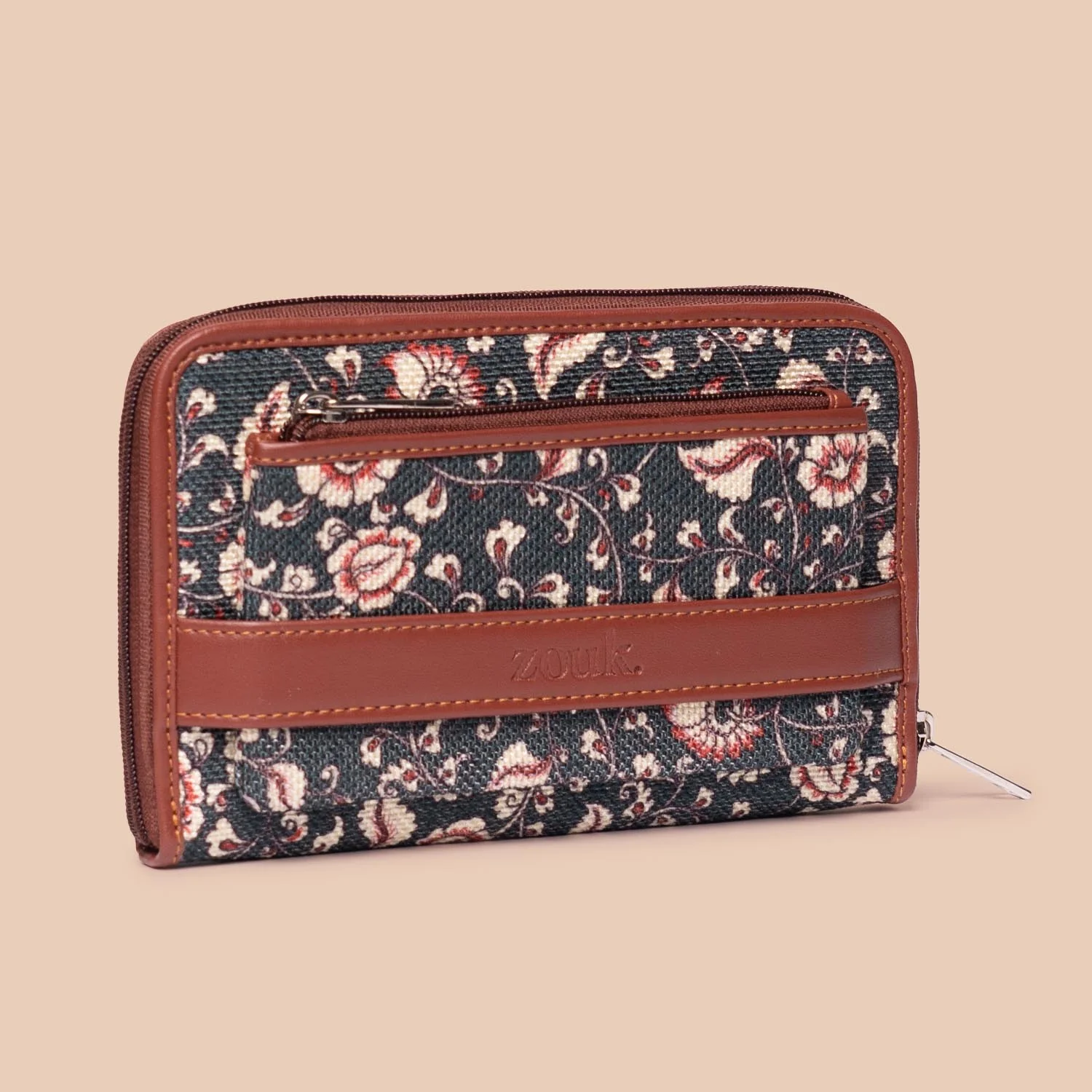 Chittoor Blue Kalamkari Classic Zipper Wallet - Image 3