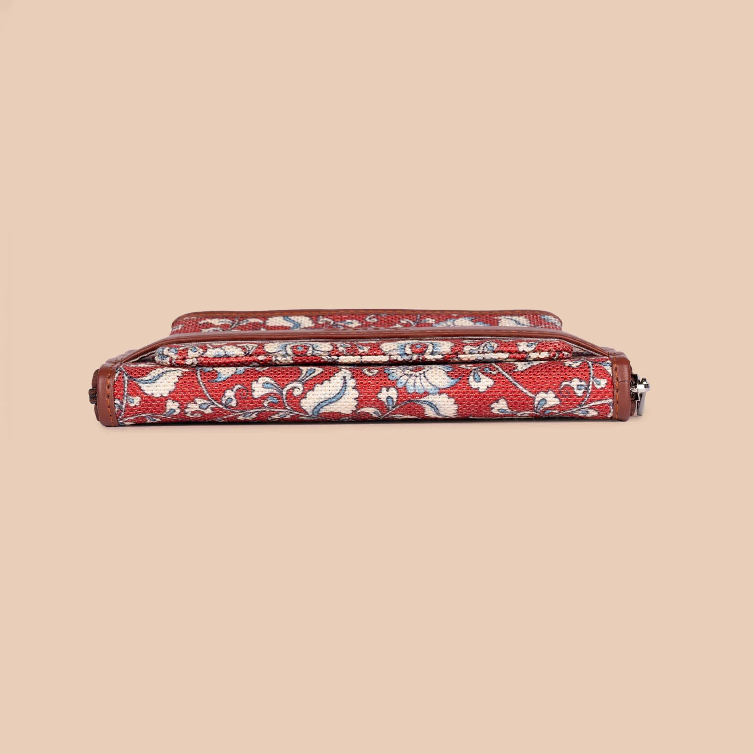 Chittoor Red Kalamkari Classic Zipper Wallet - Image 8