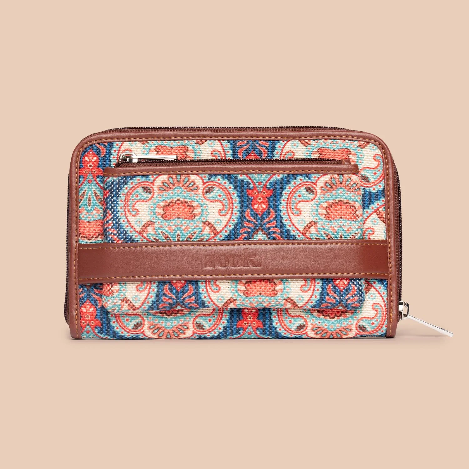 Kovil Blue Classic Zipper Wallet - Image 3