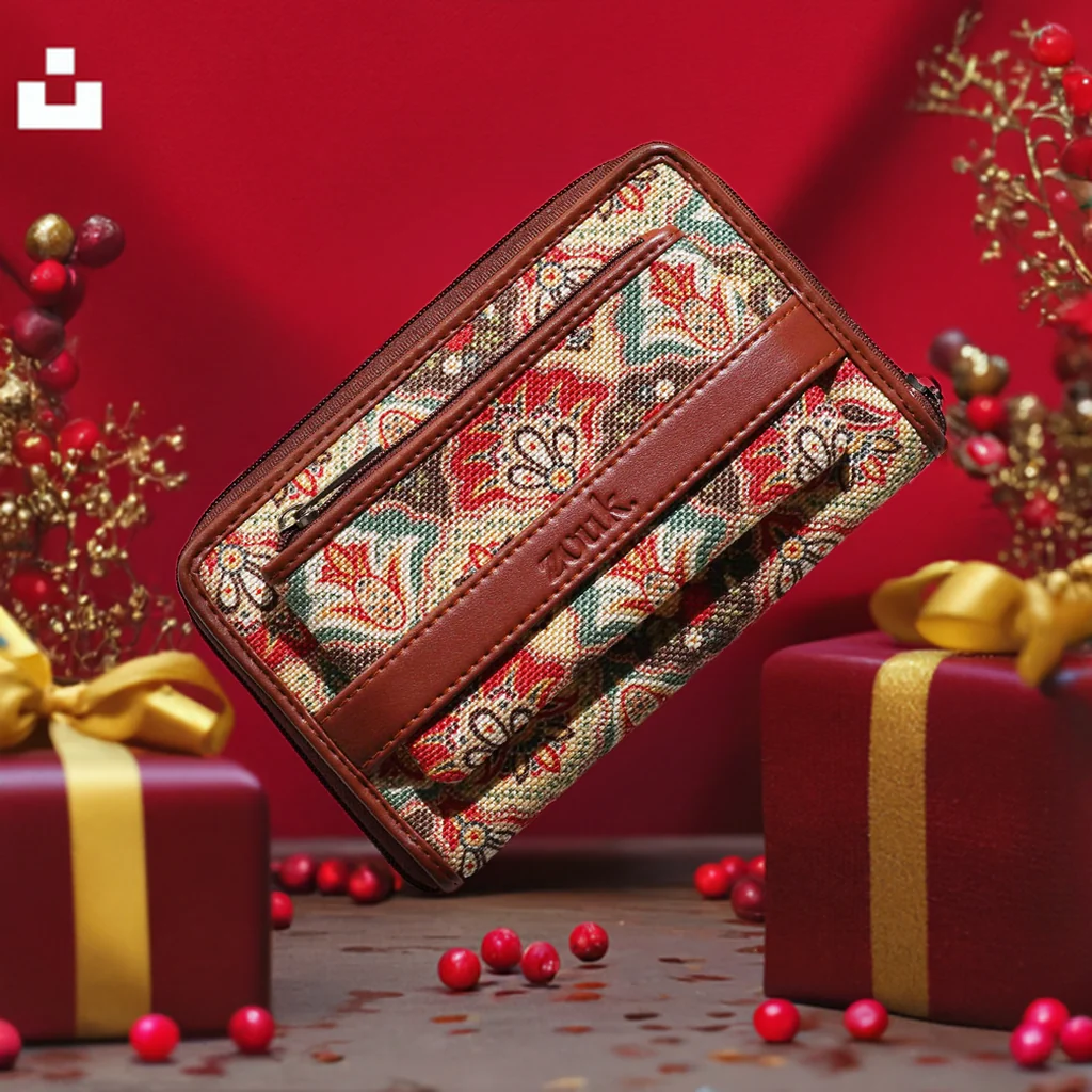 Mughal Art Multicolor Classic Zipper Wallet - Image 10