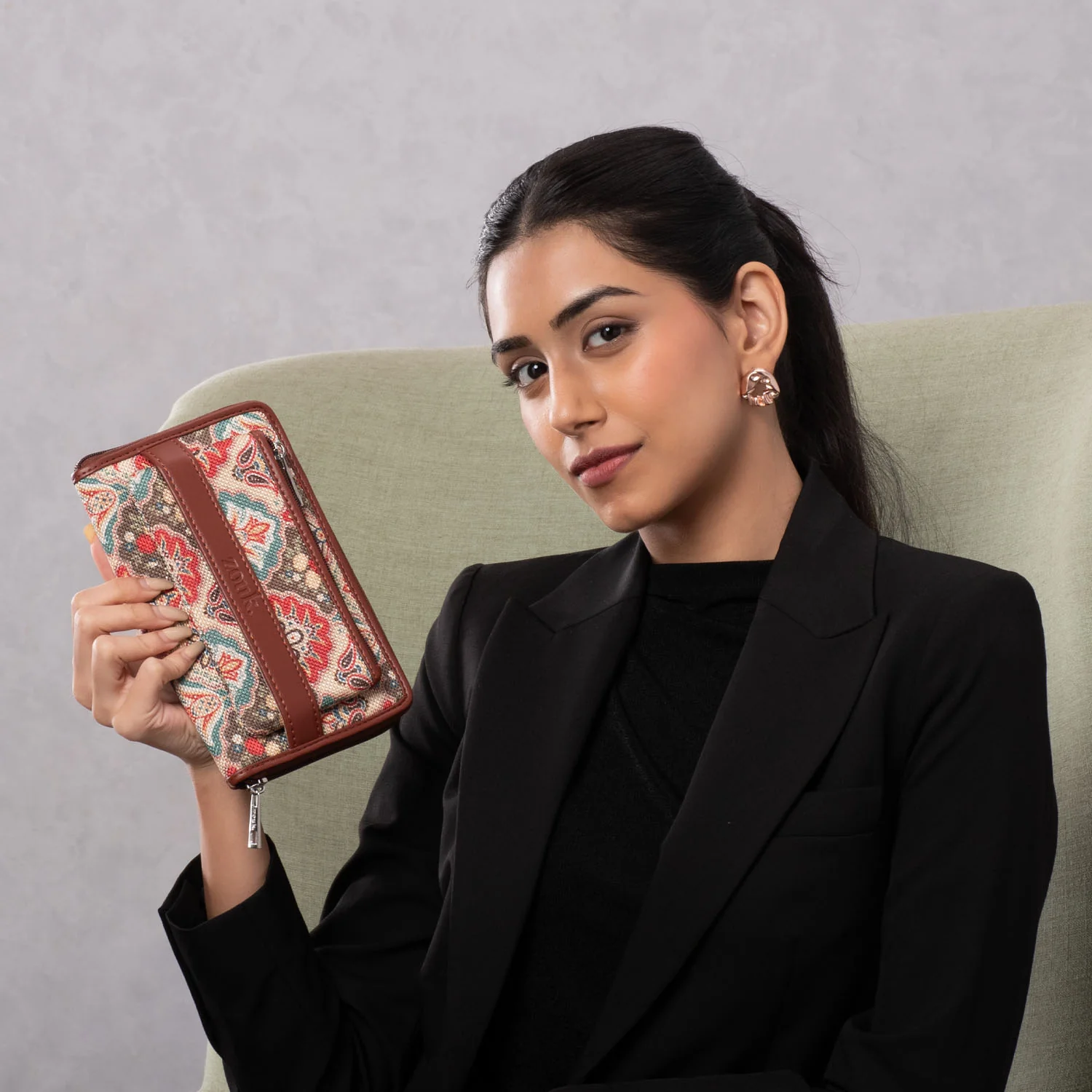 Mughal Art Multicolor Classic Zipper Wallet - Image 2