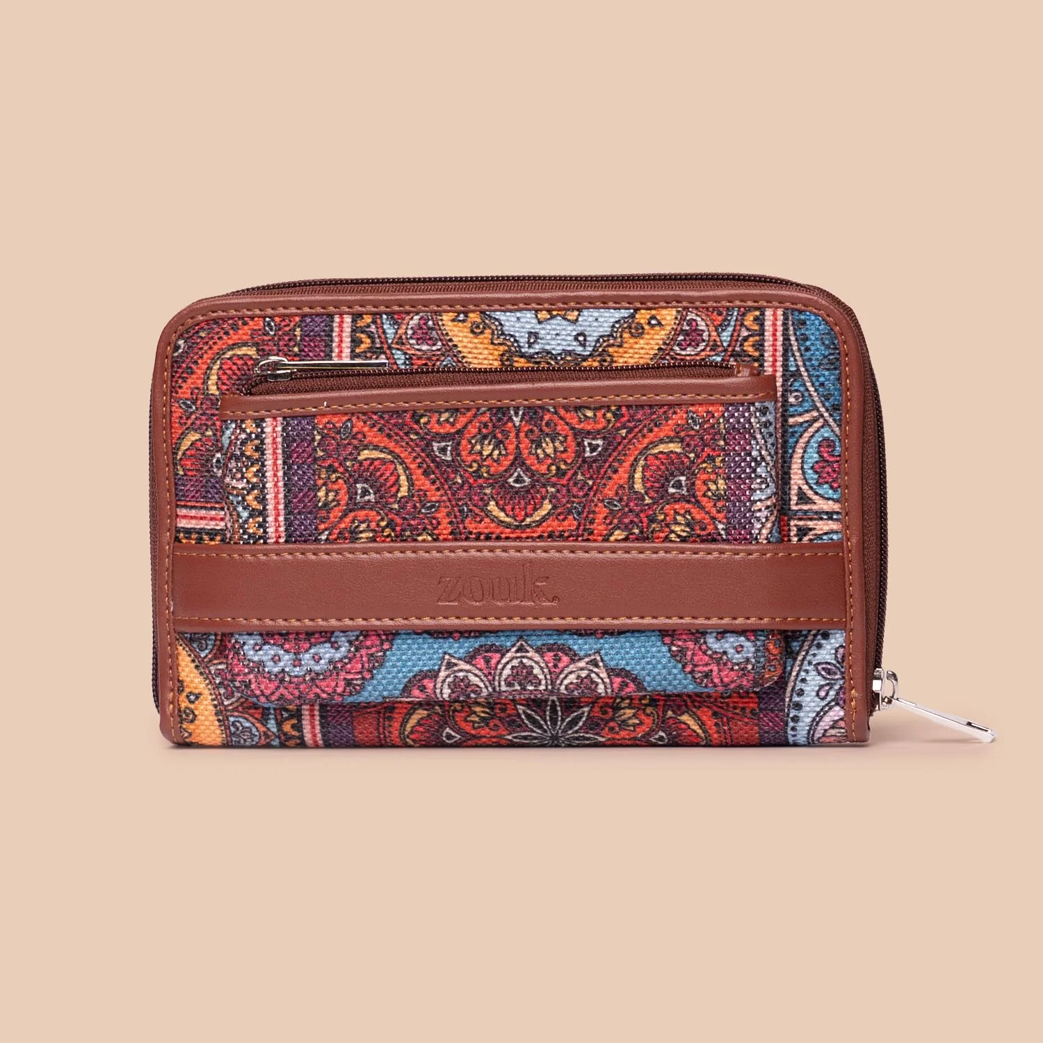 Multicolor Mandala Print Classic Zipper Wallet - Image 2
