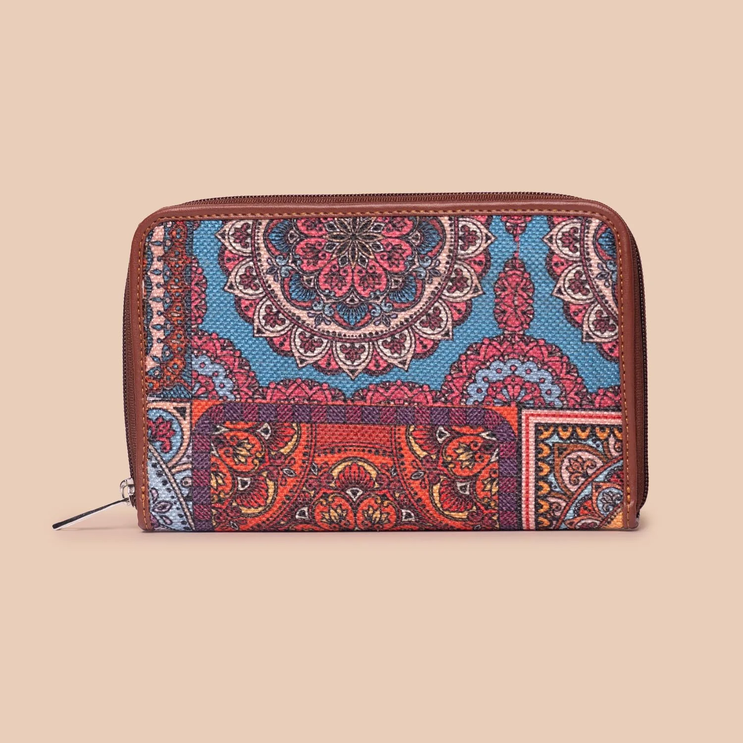 Multicolor Mandala Print Classic Zipper Wallet - Image 3