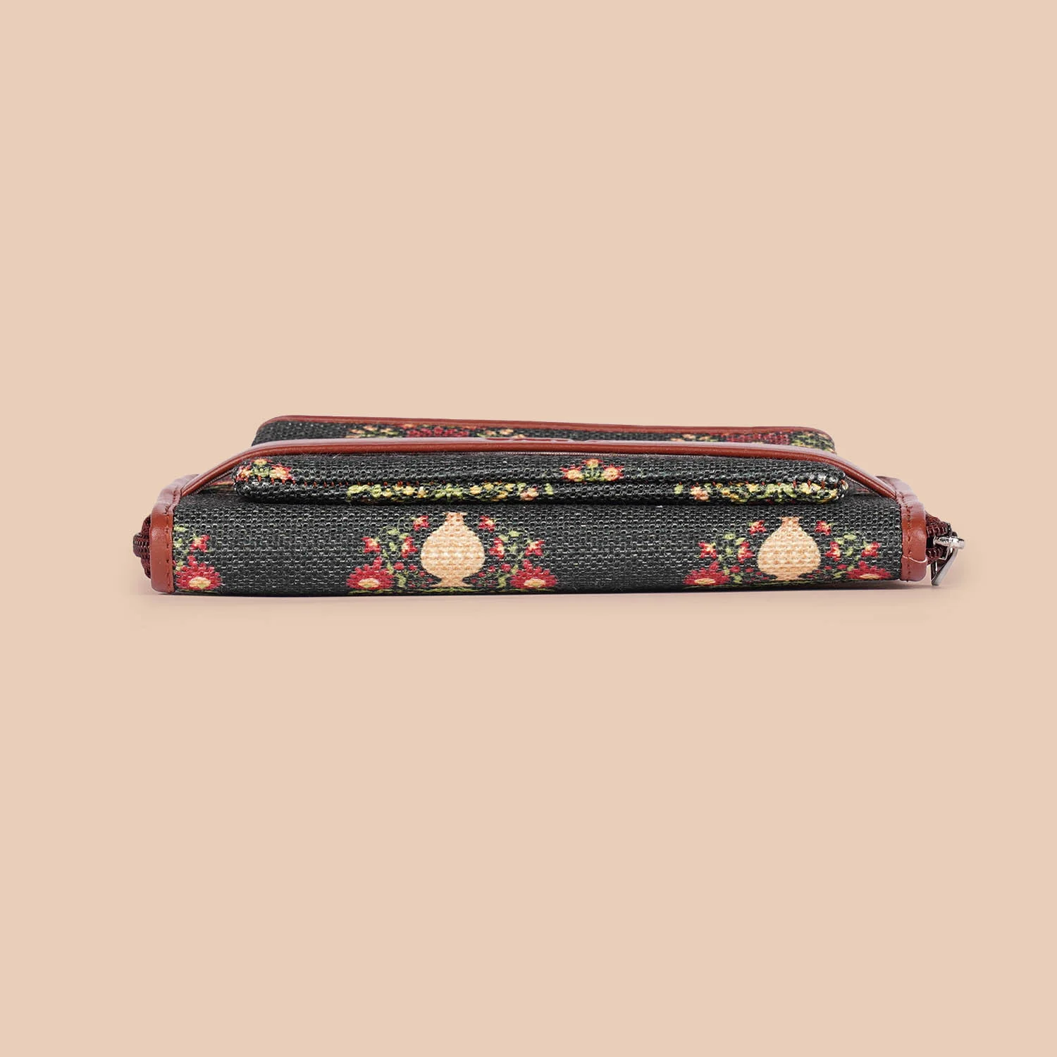 Royal Green Mogra Print Classic Zipper Wallet - Image 5