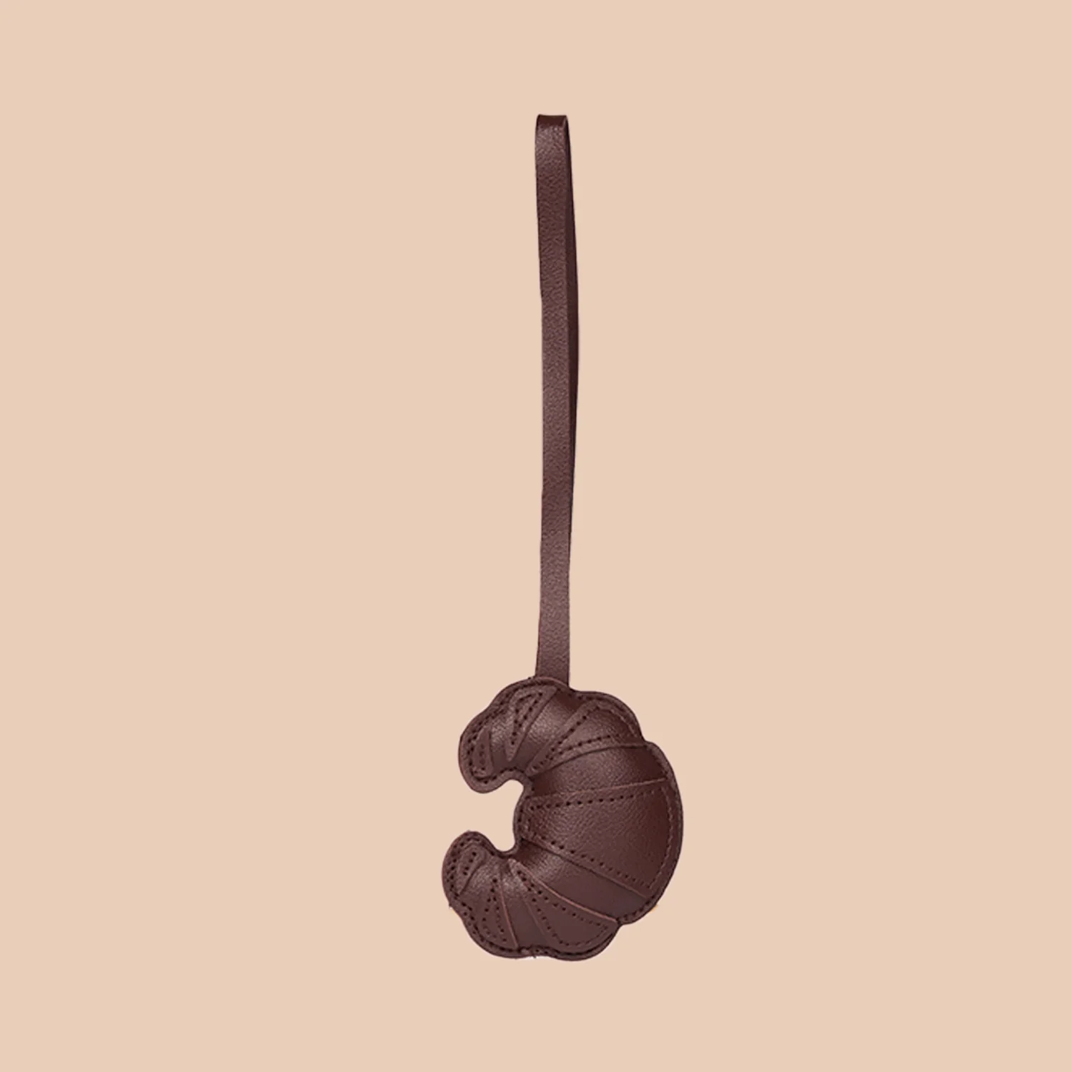 Croissant Bag Charm - Brown - Image 4