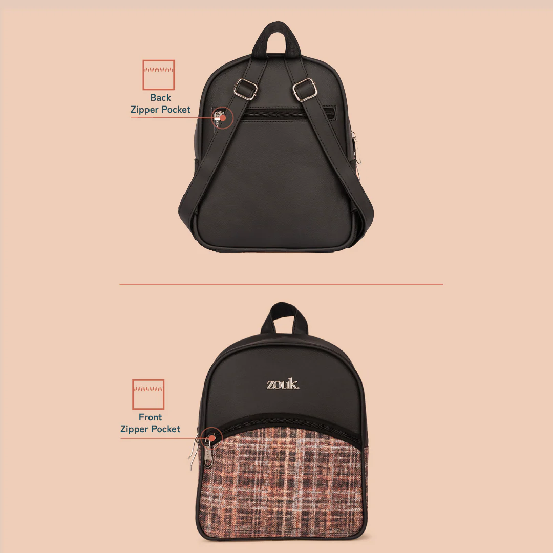 Dalila Mini-Daypack - Cashmere Noir (Copper) - Image 5